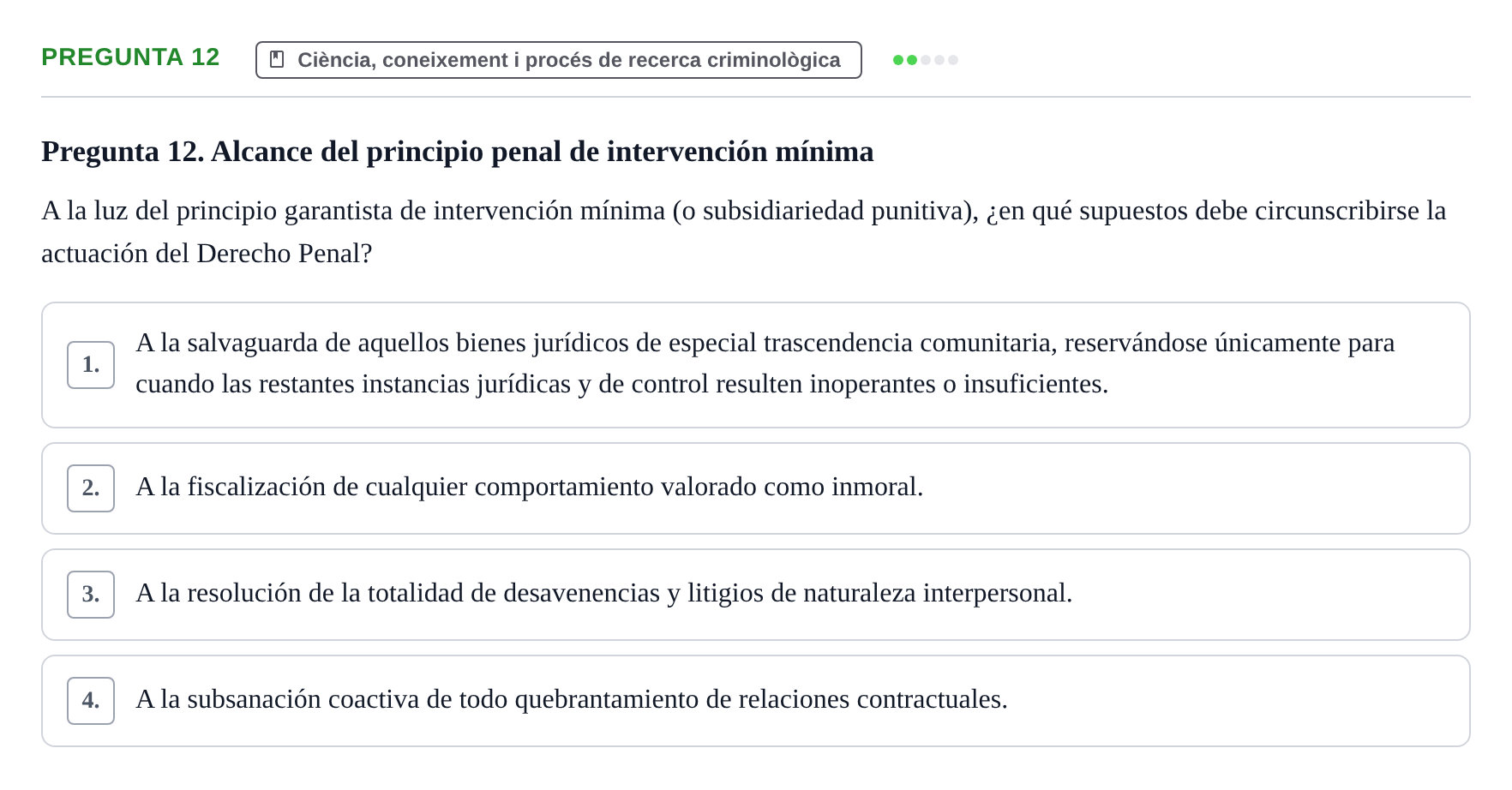 Enunciado: Pregunta 12
