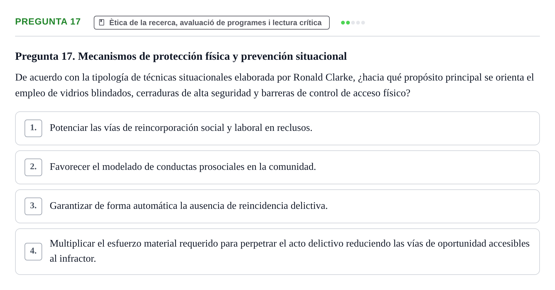 Enunciado: Pregunta 17
