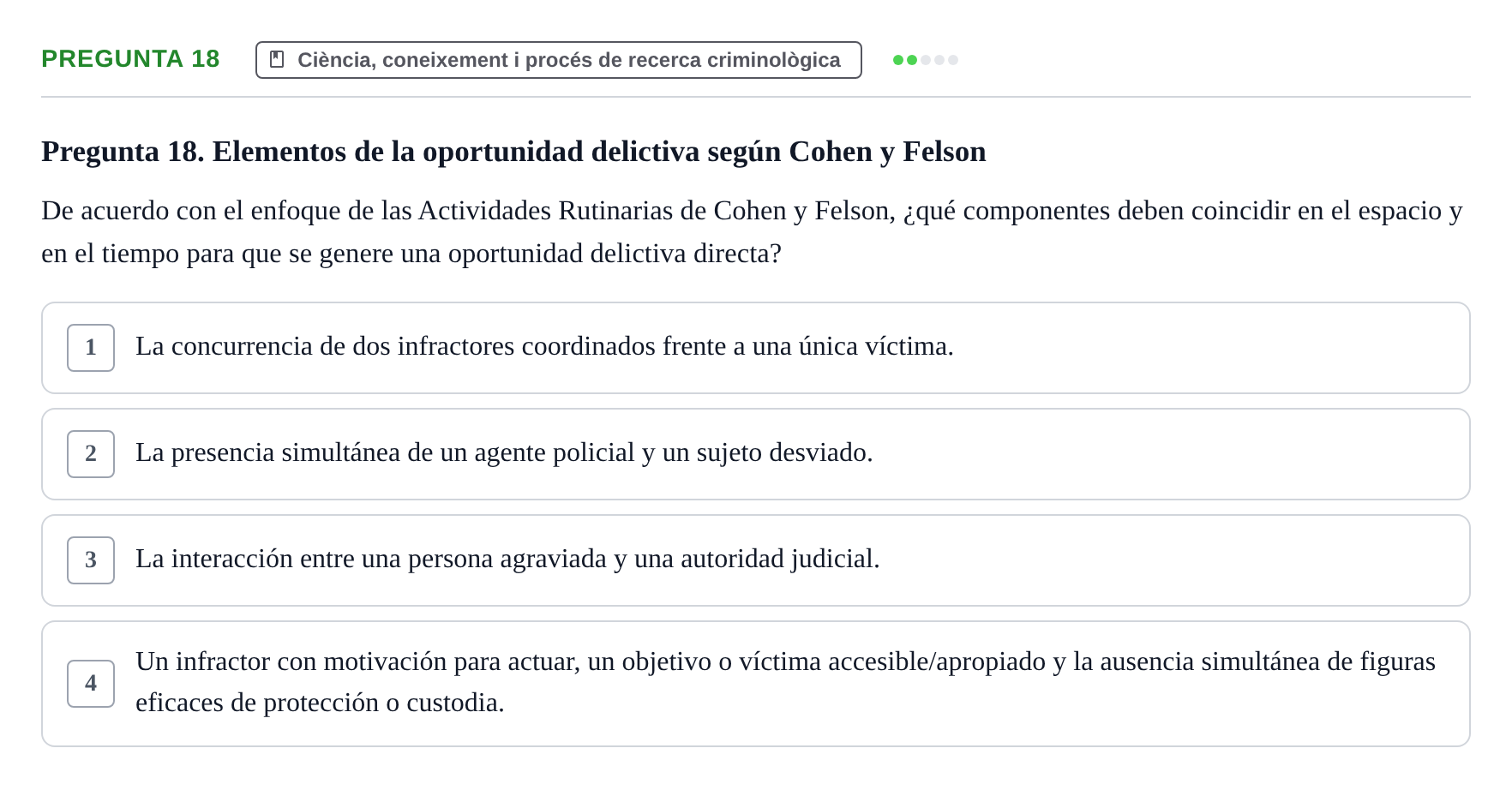 Enunciado: Pregunta 18