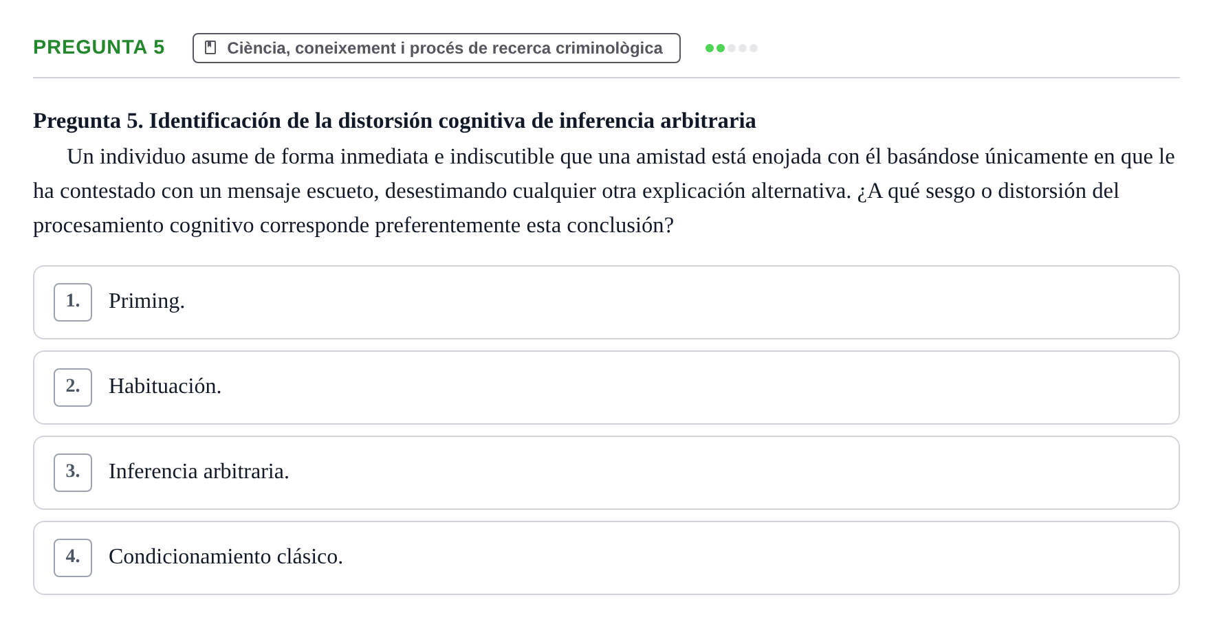 Enunciado: Pregunta 5