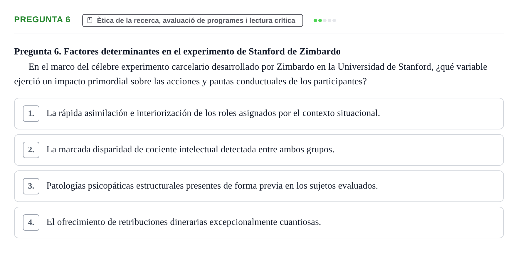 Enunciado: Pregunta 6