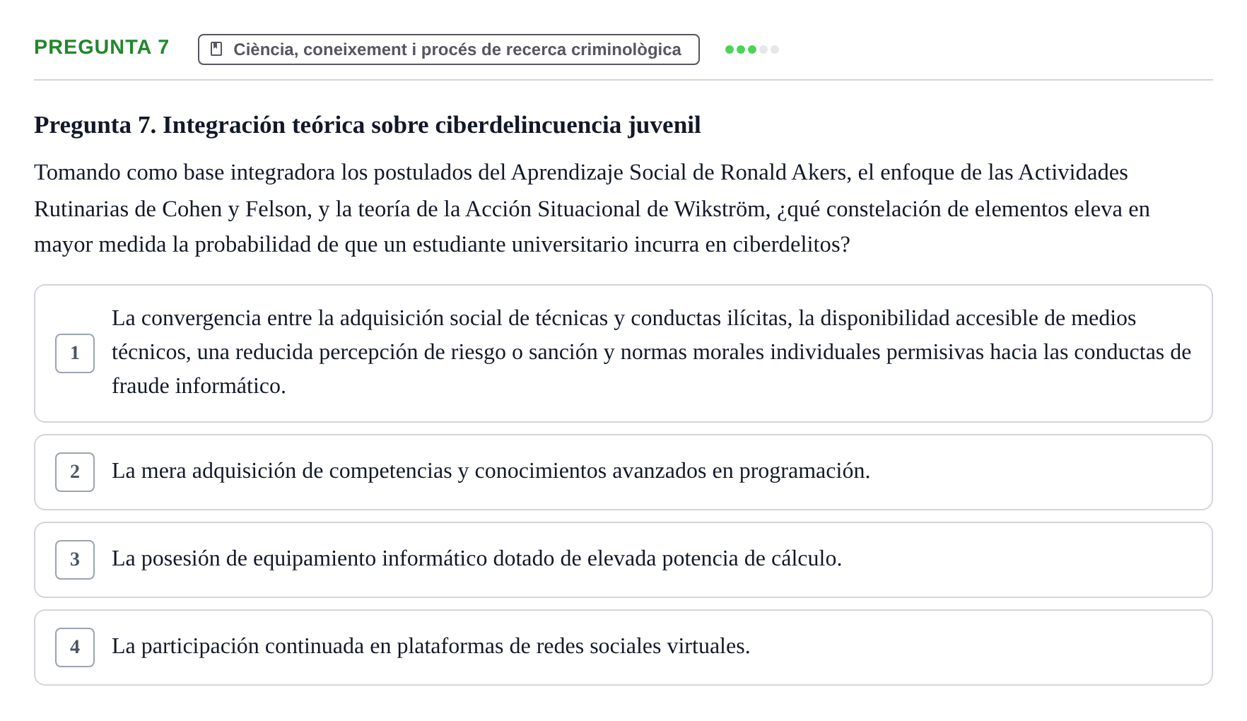 Enunciado: Pregunta 7