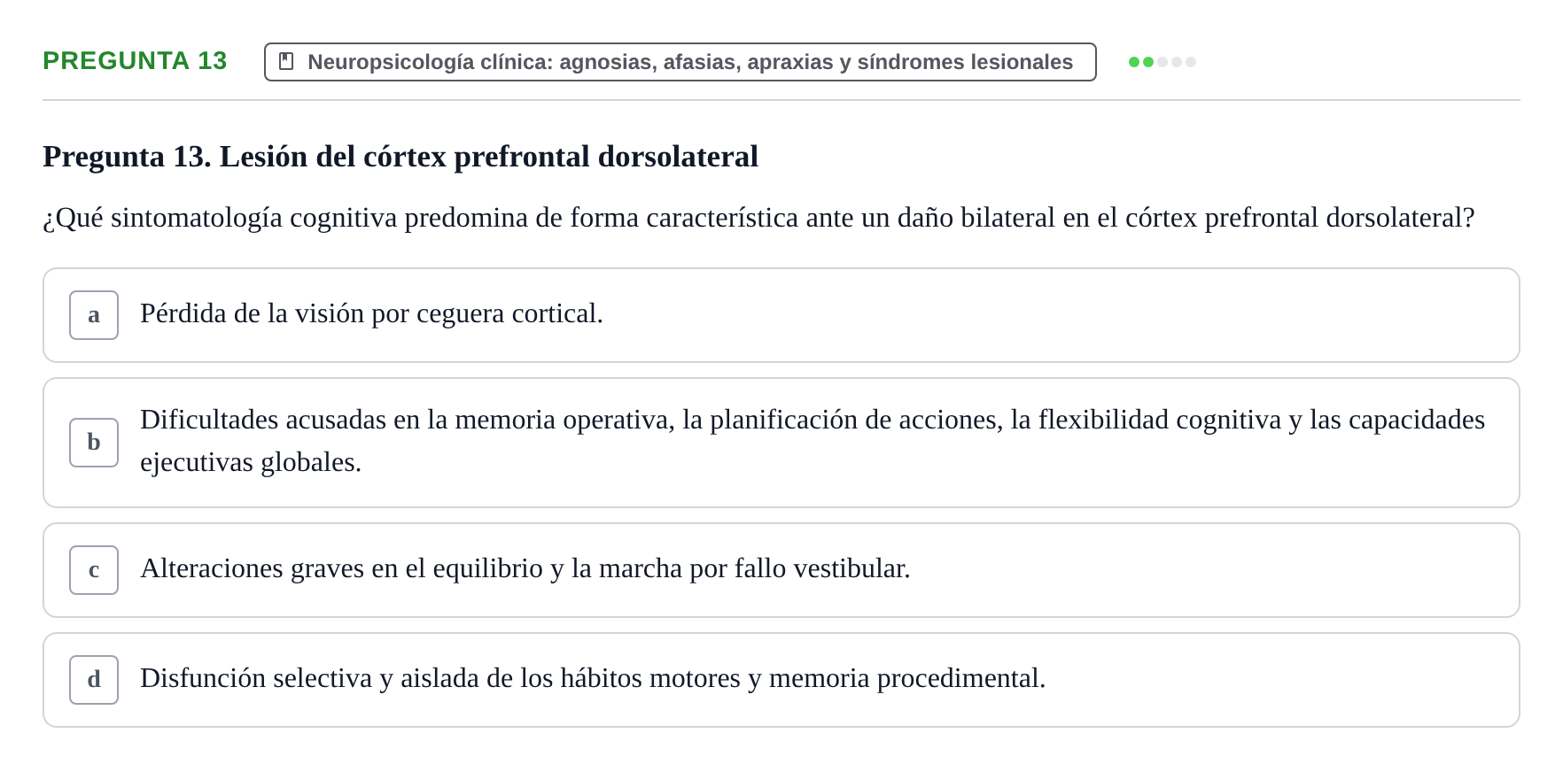 Enunciado: Pregunta 13