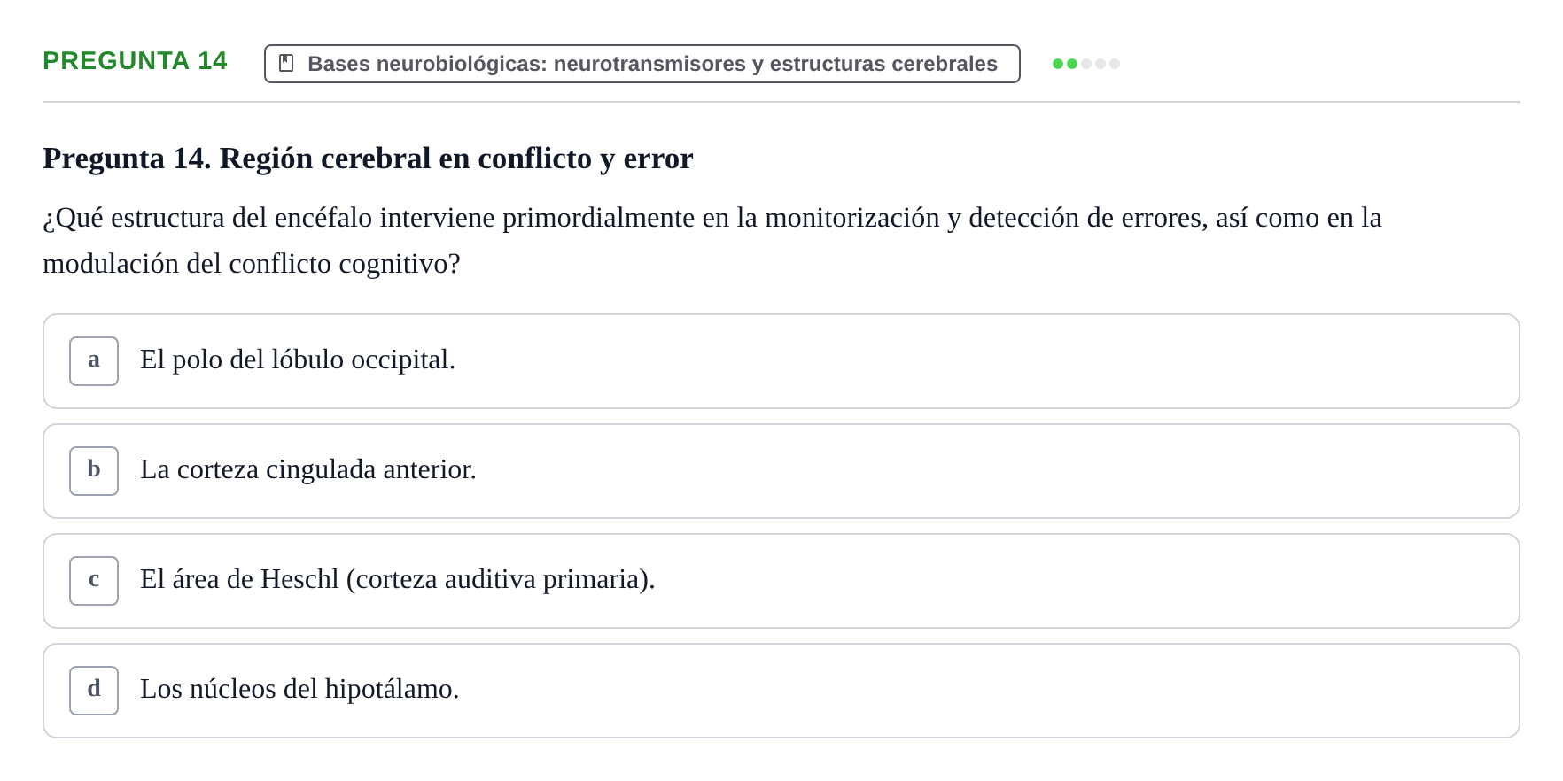 Enunciado: Pregunta 14