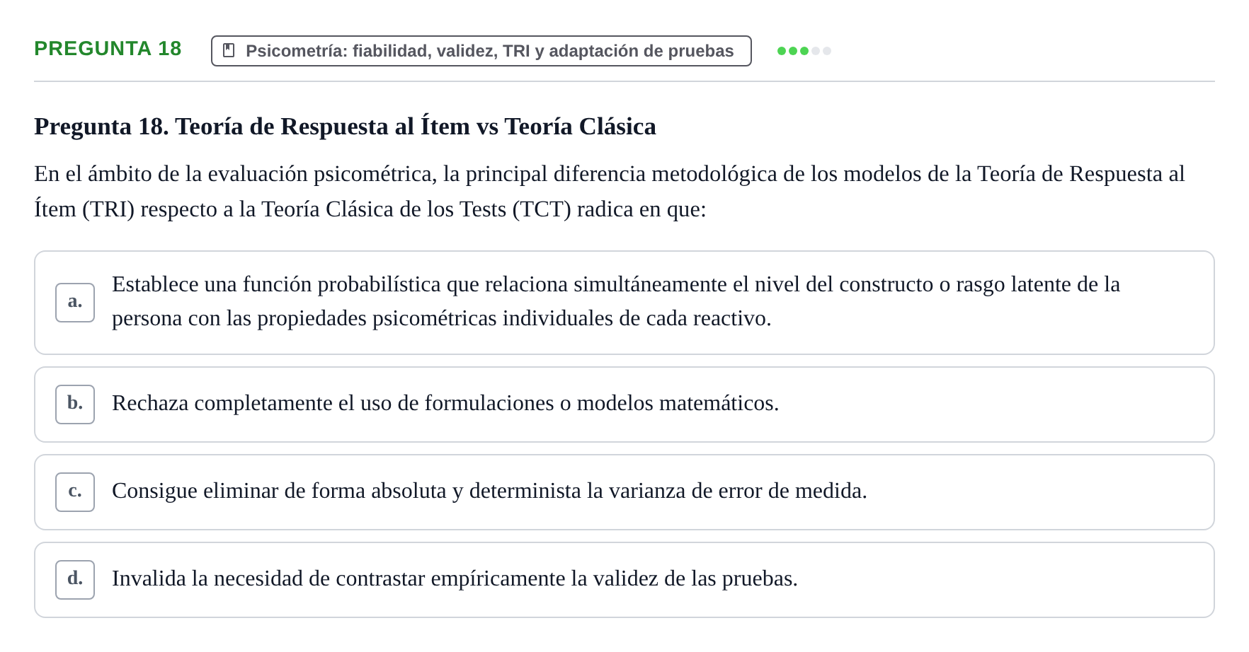 Enunciado: Pregunta 18