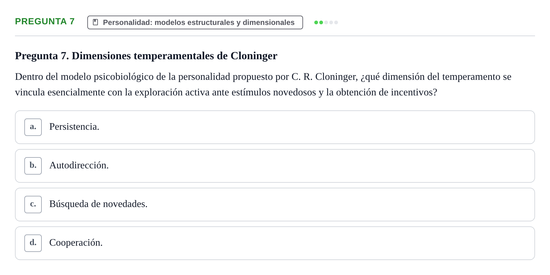 Enunciado: Pregunta 7