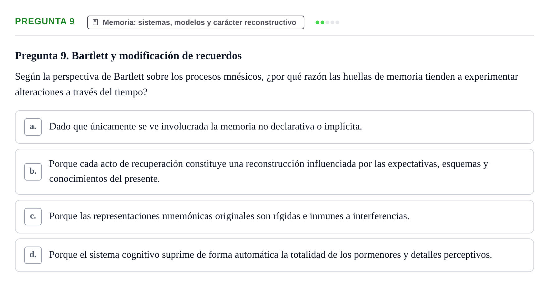 Enunciado: Pregunta 9