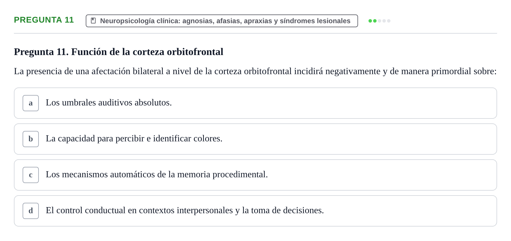Enunciado: Pregunta 11