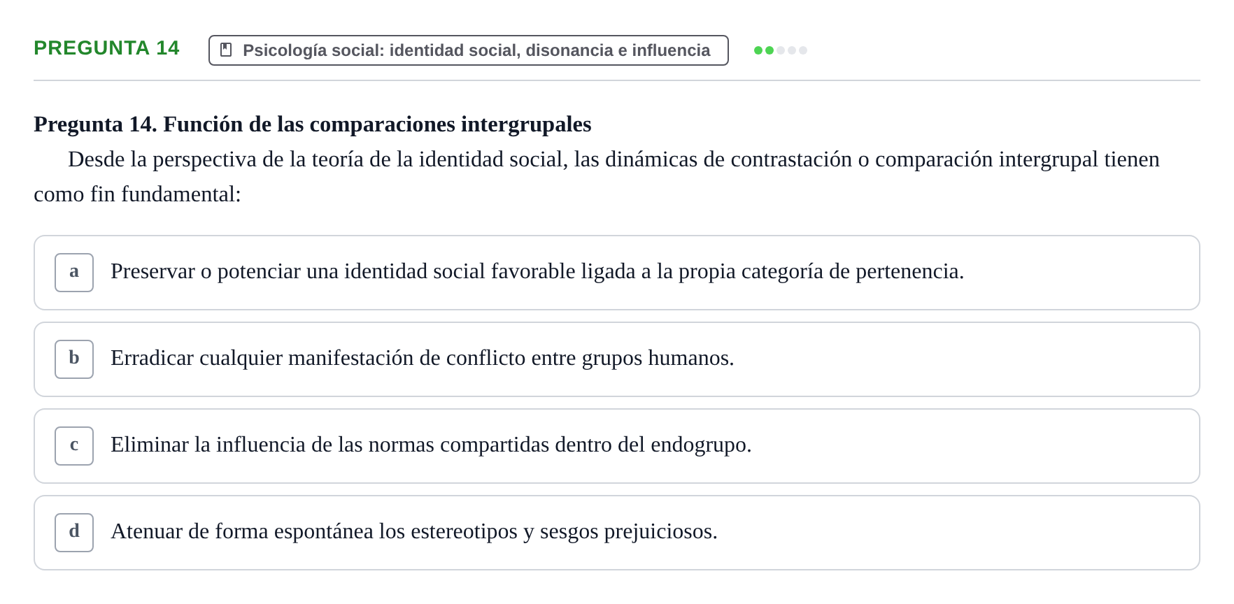 Enunciado: Pregunta 14
