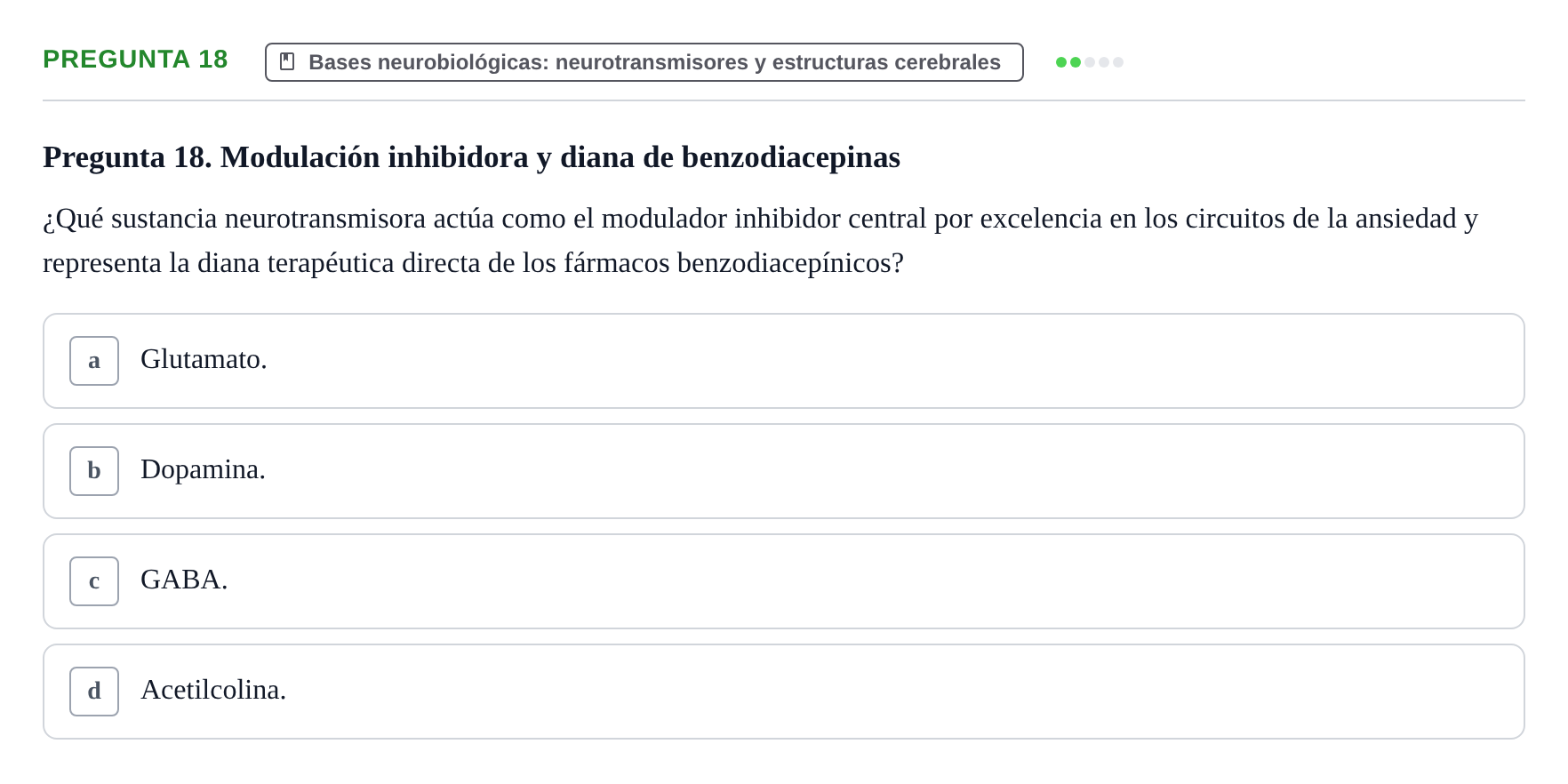 Enunciado: Pregunta 18