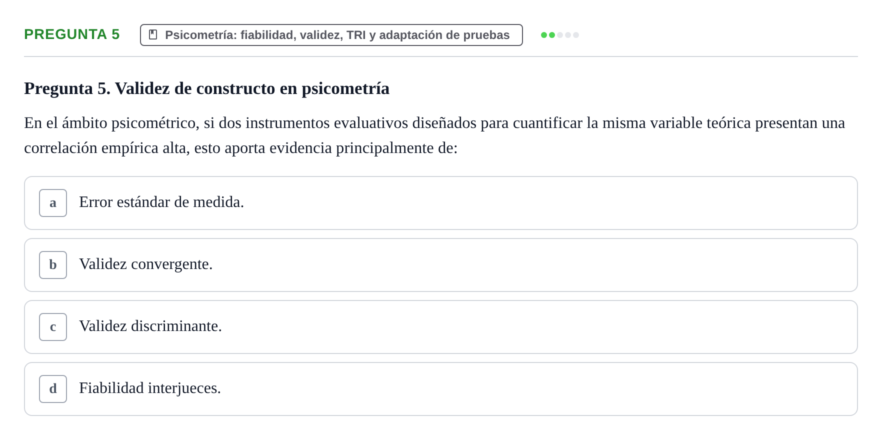 Enunciado: Pregunta 5