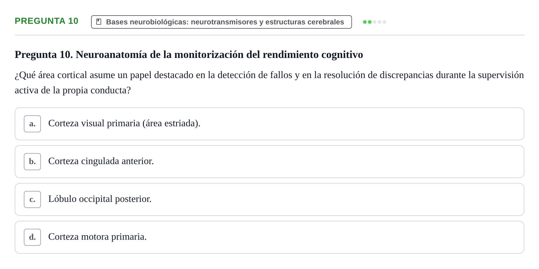 Enunciado: Pregunta 10