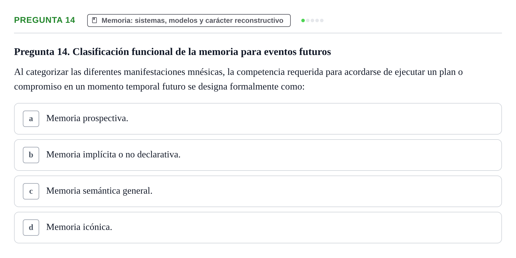 Enunciado: Pregunta 14