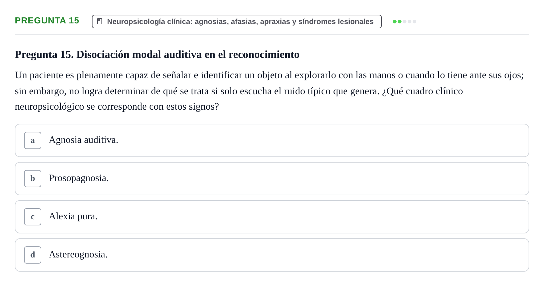 Enunciado: Pregunta 15