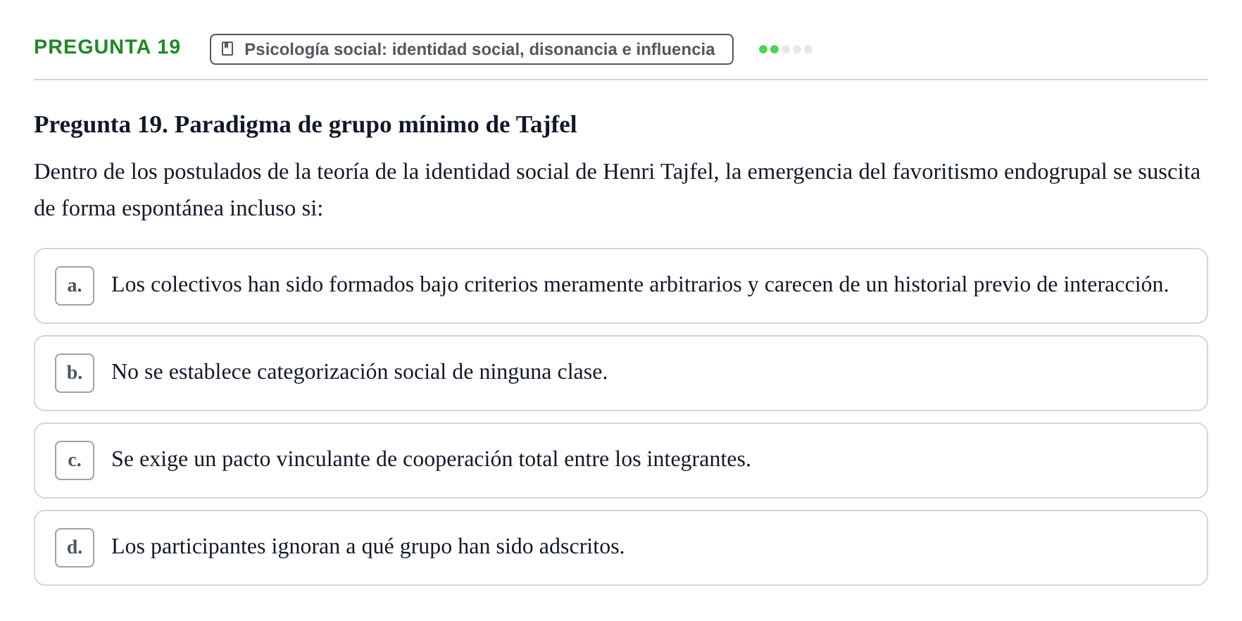 Enunciado: Pregunta 19