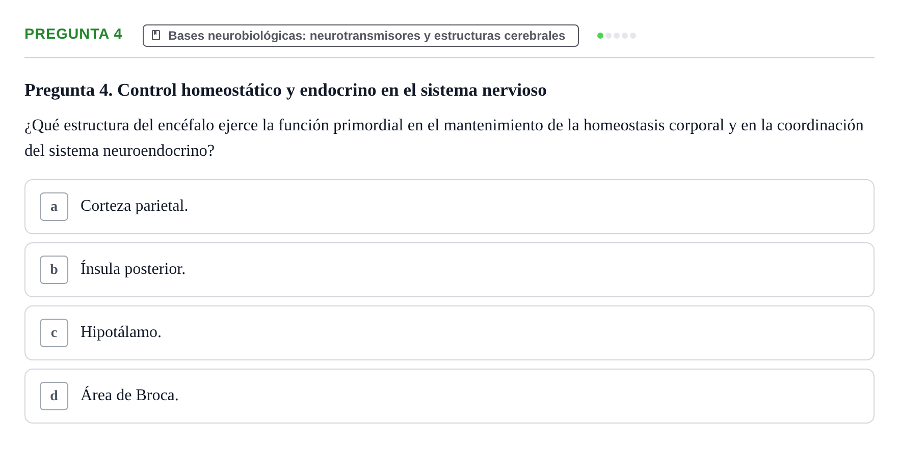 Enunciado: Pregunta 4