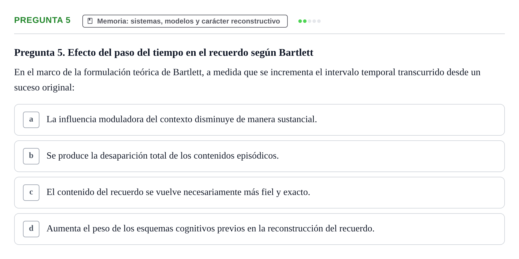 Enunciado: Pregunta 5