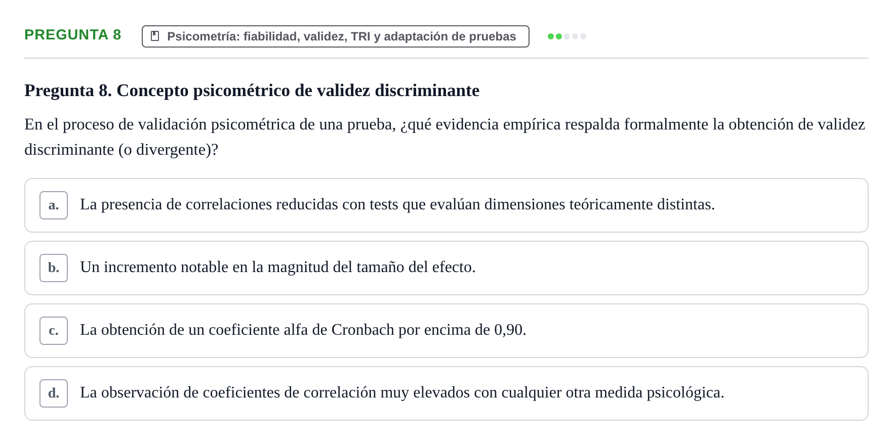 Enunciado: Pregunta 8