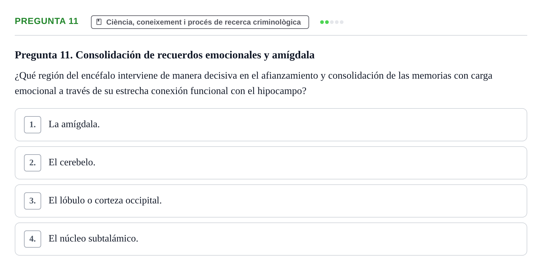 Enunciado: Pregunta 11