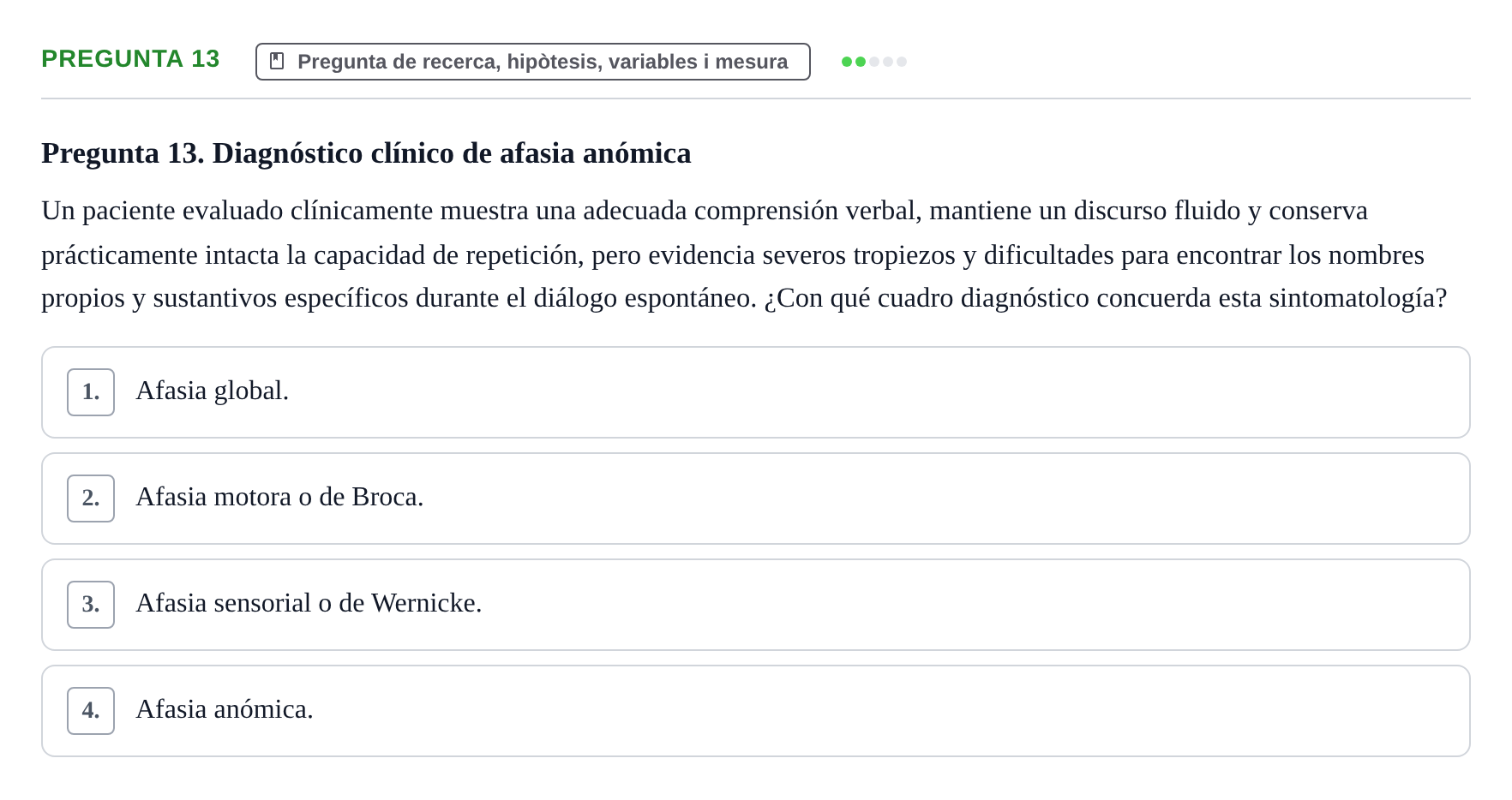 Enunciado: Pregunta 13