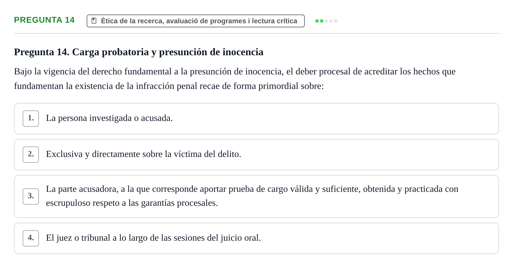 Enunciado: Pregunta 14