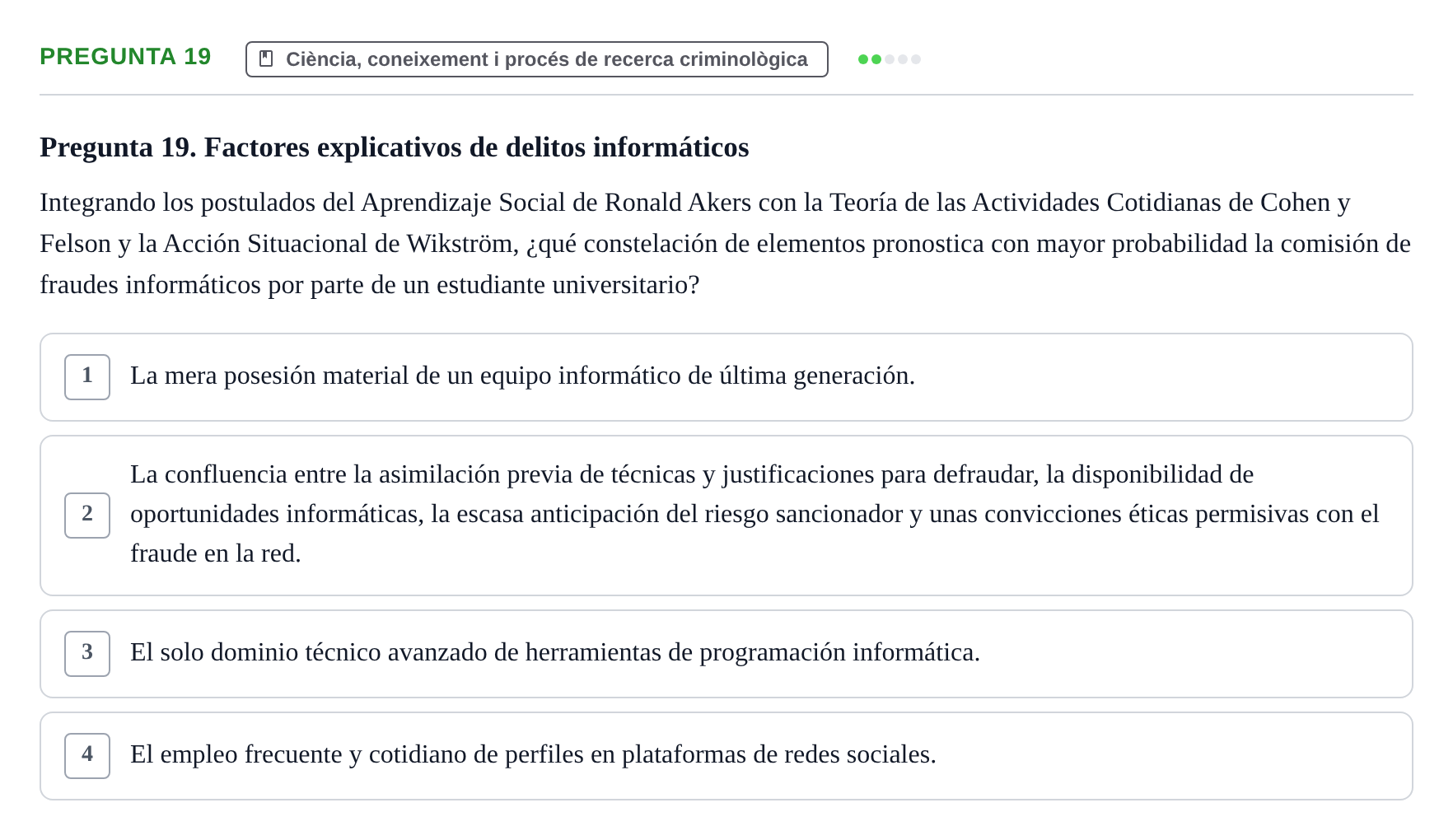 Enunciado: Pregunta 19