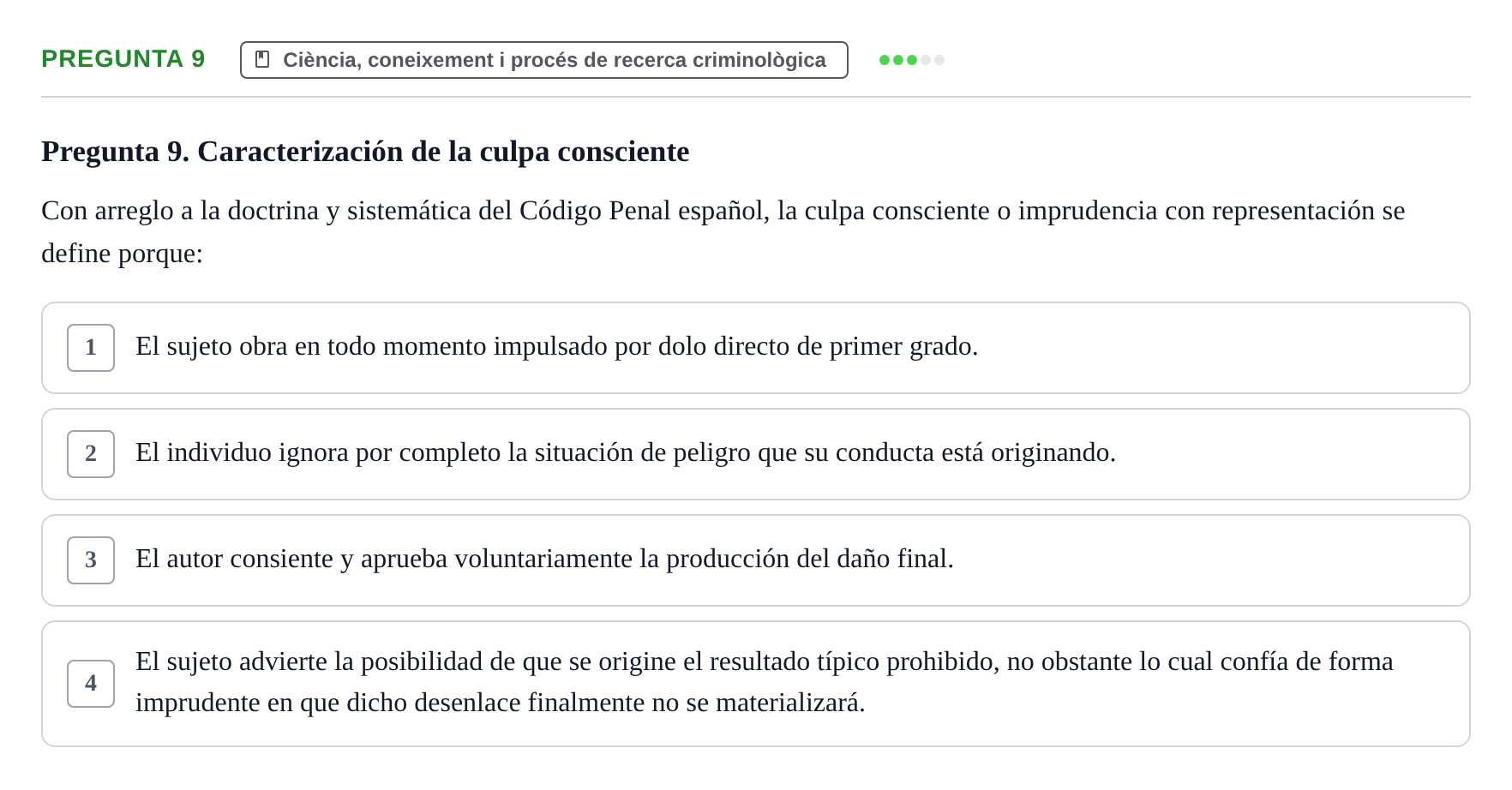 Enunciado: Pregunta 9