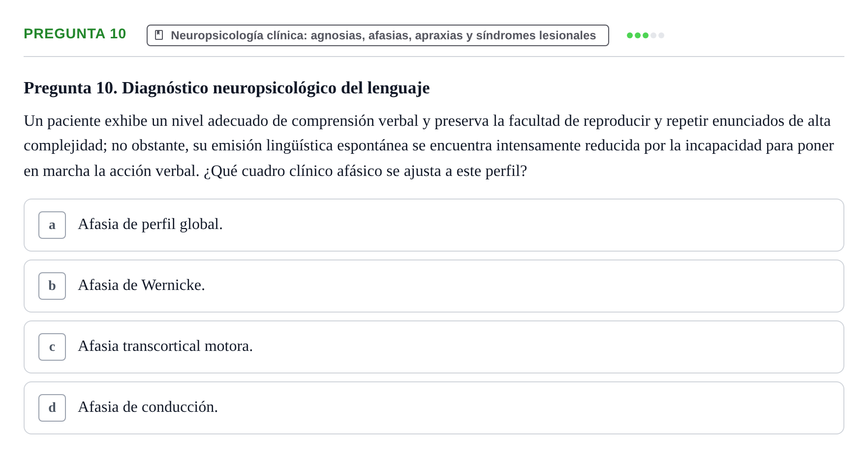 Enunciado: Pregunta 10