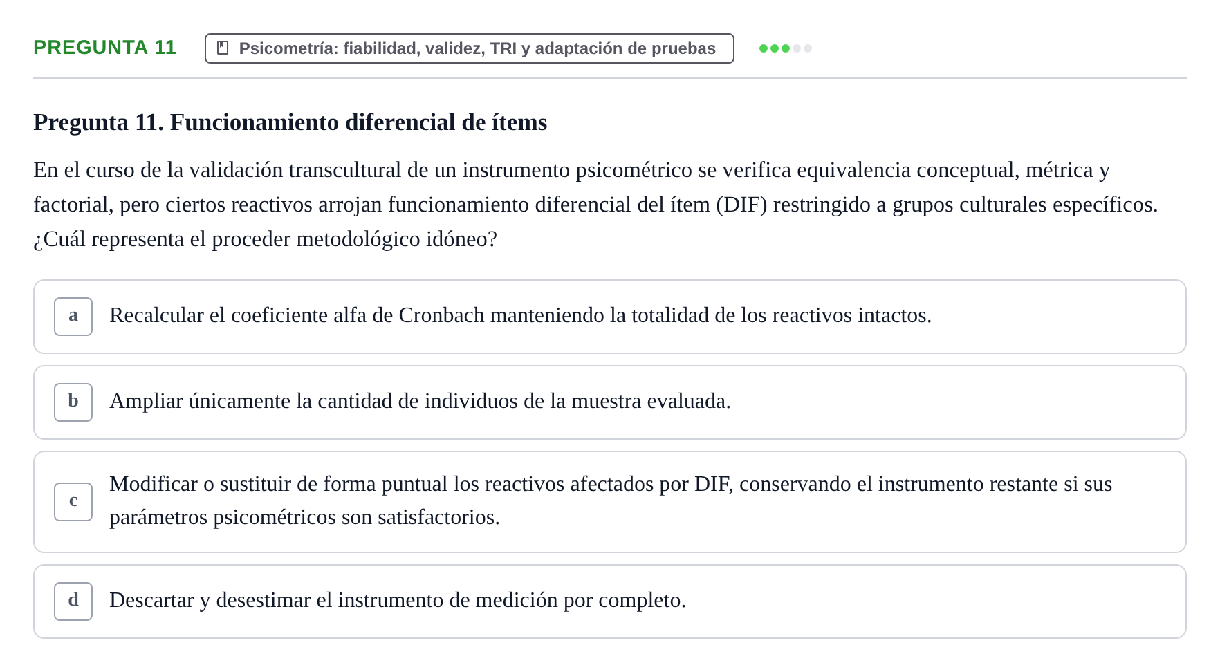 Enunciado: Pregunta 11