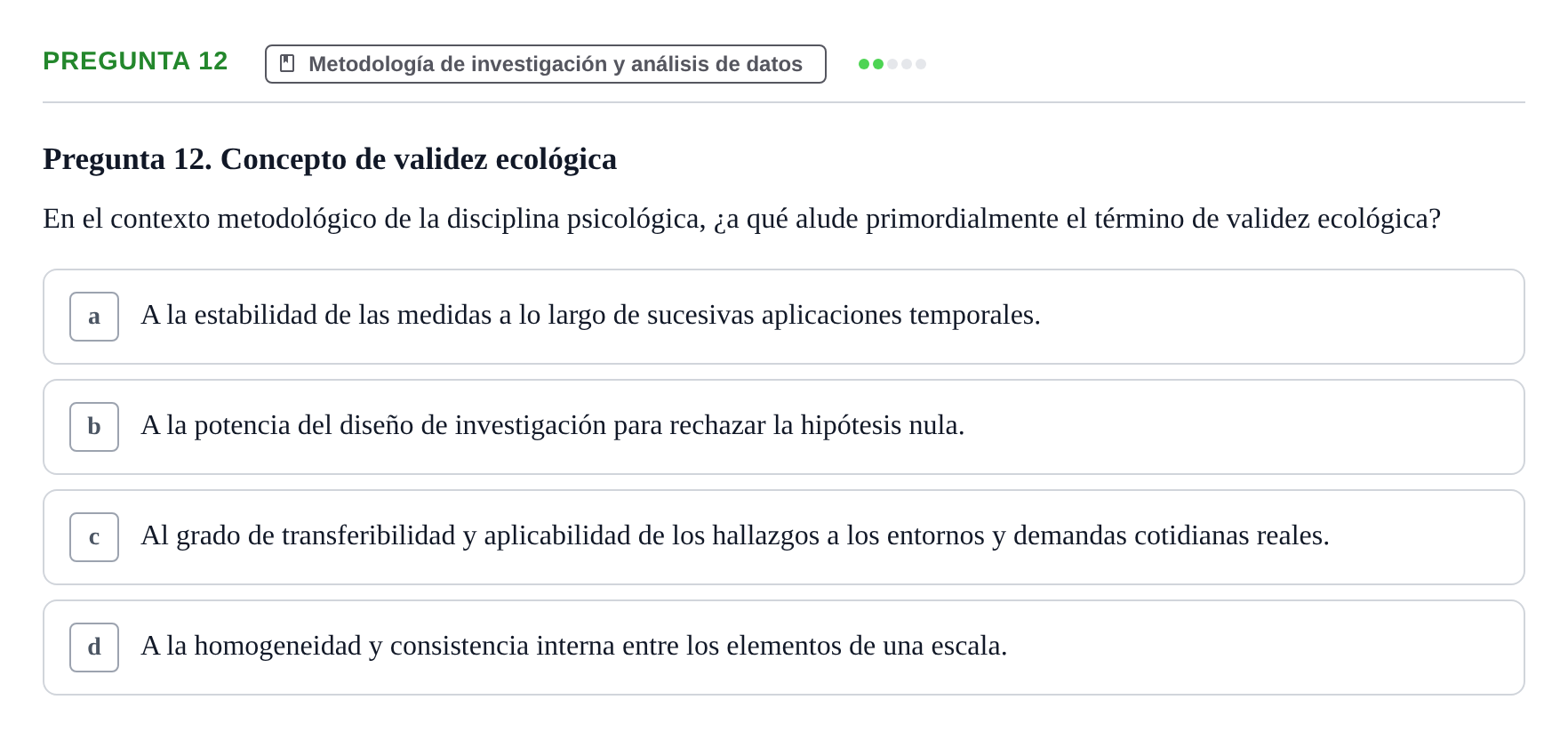 Enunciado: Pregunta 12