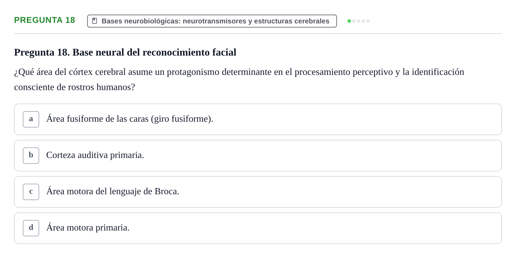 Enunciado: Pregunta 18