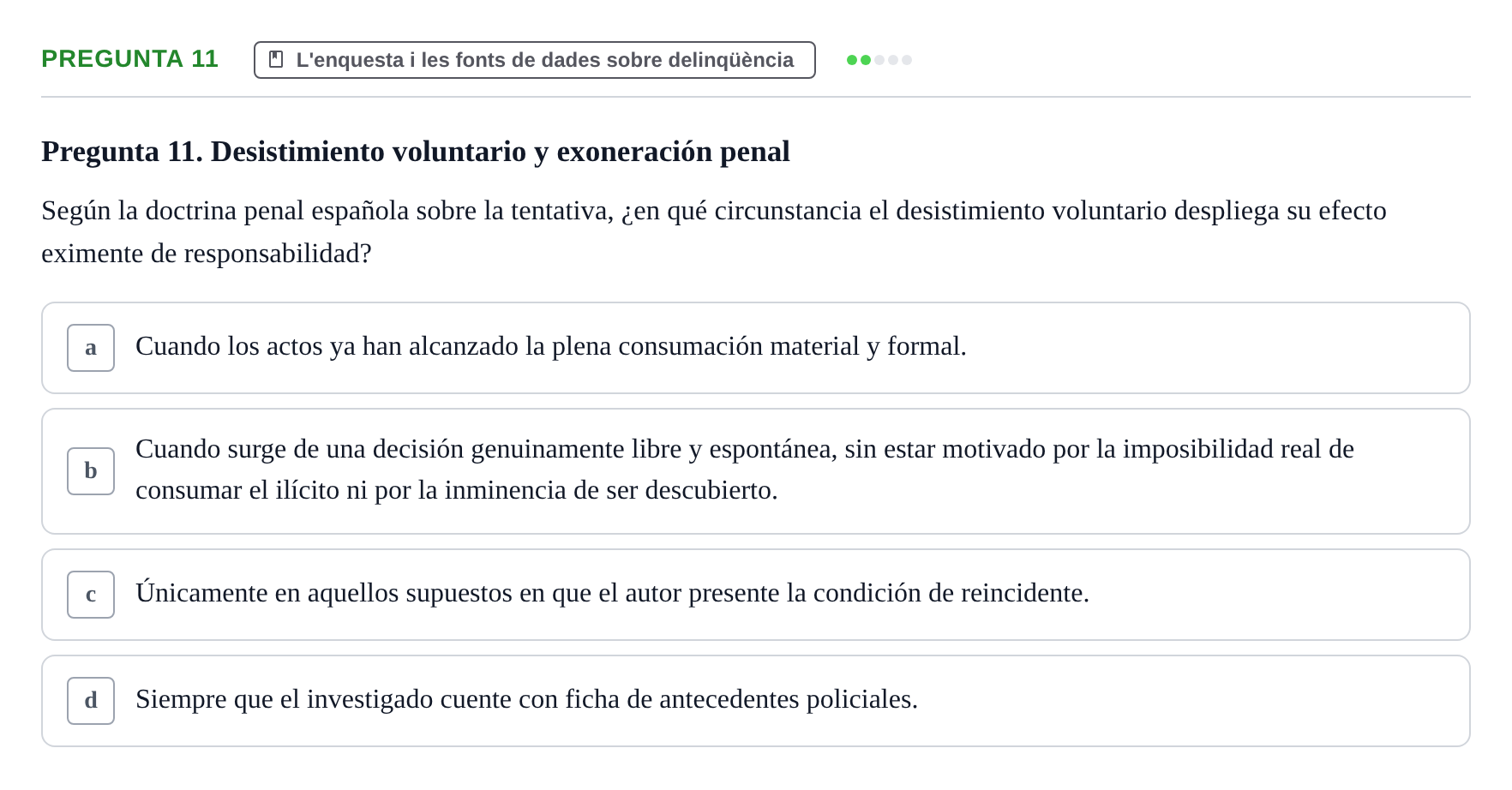 Enunciado: Pregunta 11
