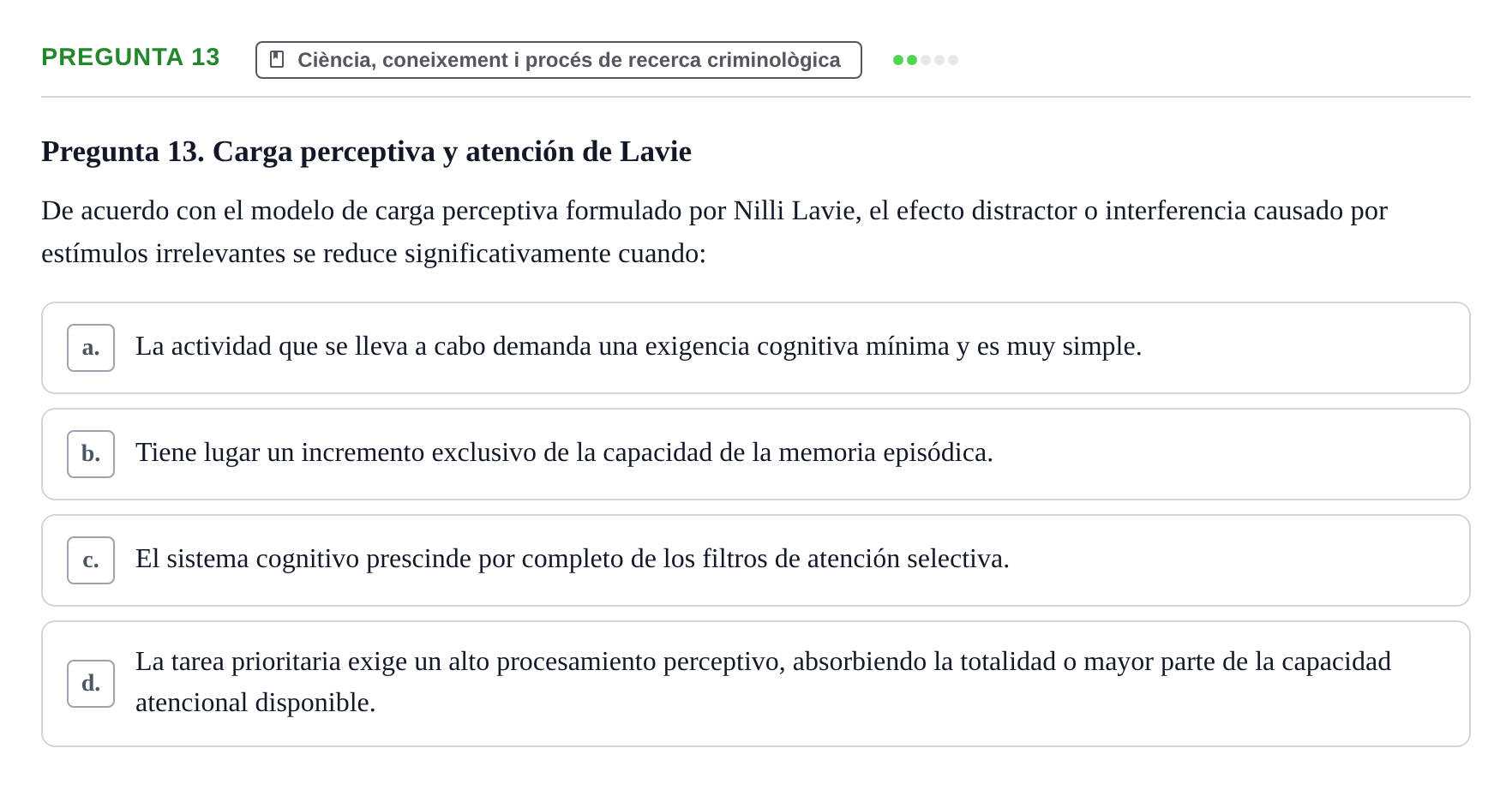 Enunciado: Pregunta 13