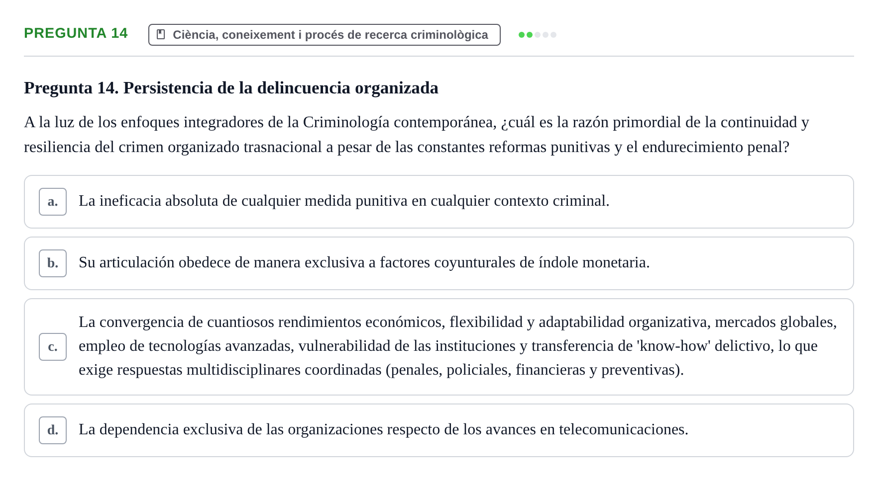 Enunciado: Pregunta 14