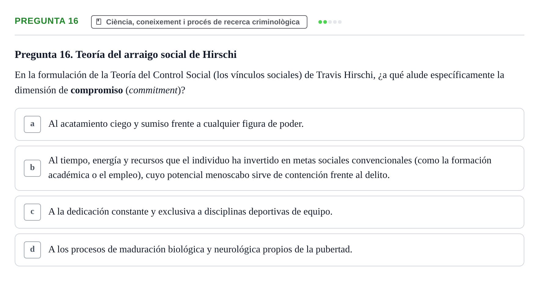 Enunciado: Pregunta 16