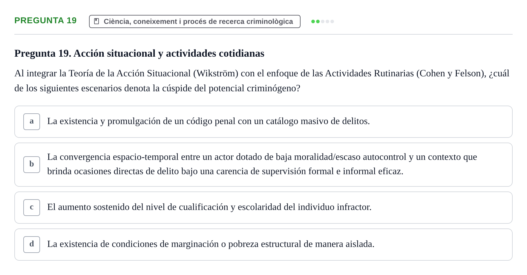 Enunciado: Pregunta 19