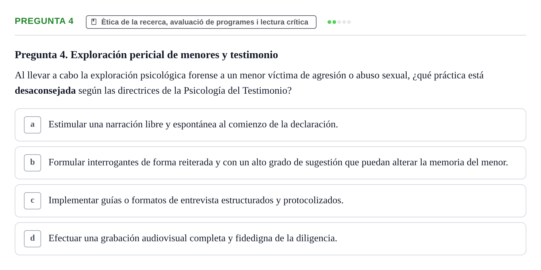 Enunciado: Pregunta 4