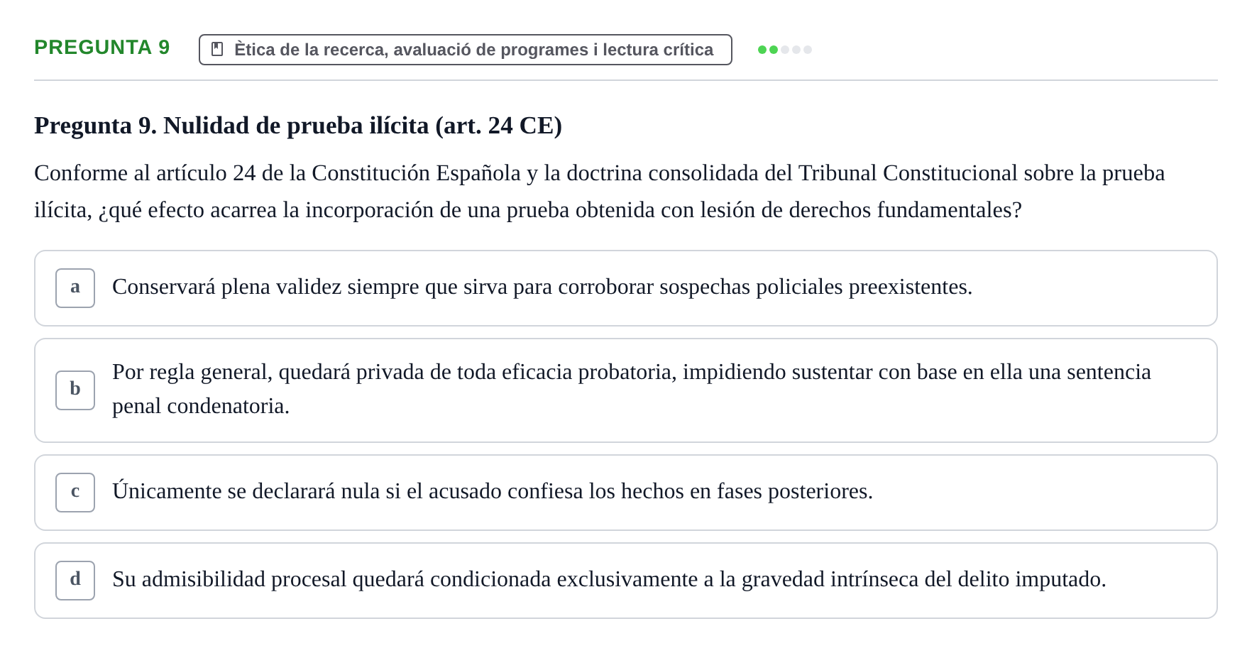 Enunciado: Pregunta 9