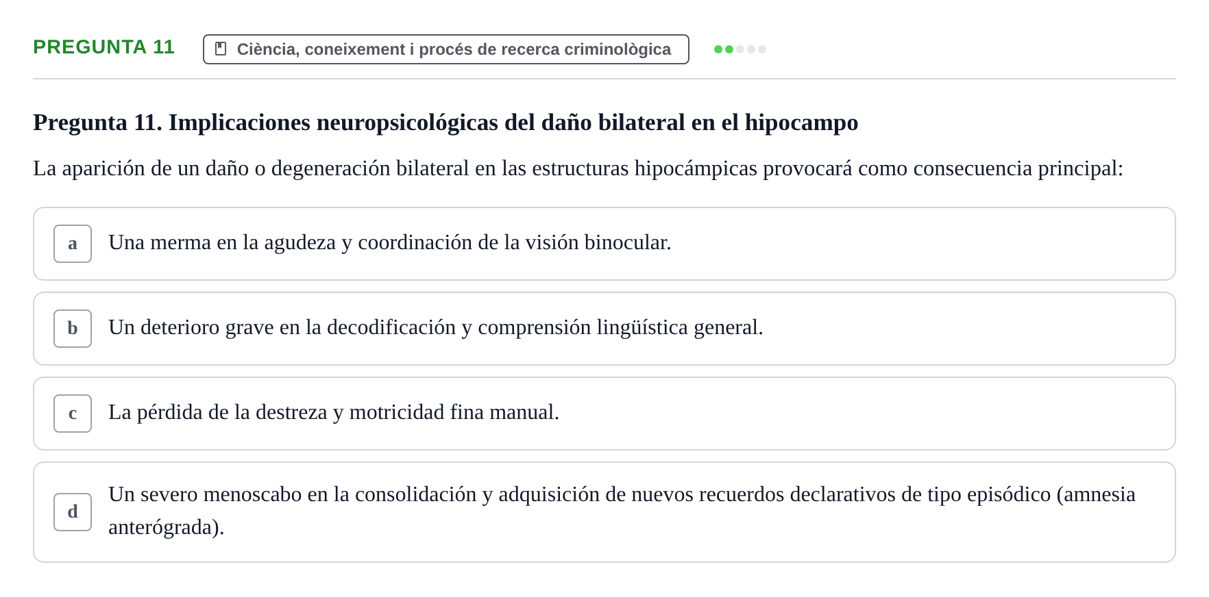 Enunciado: Pregunta 11