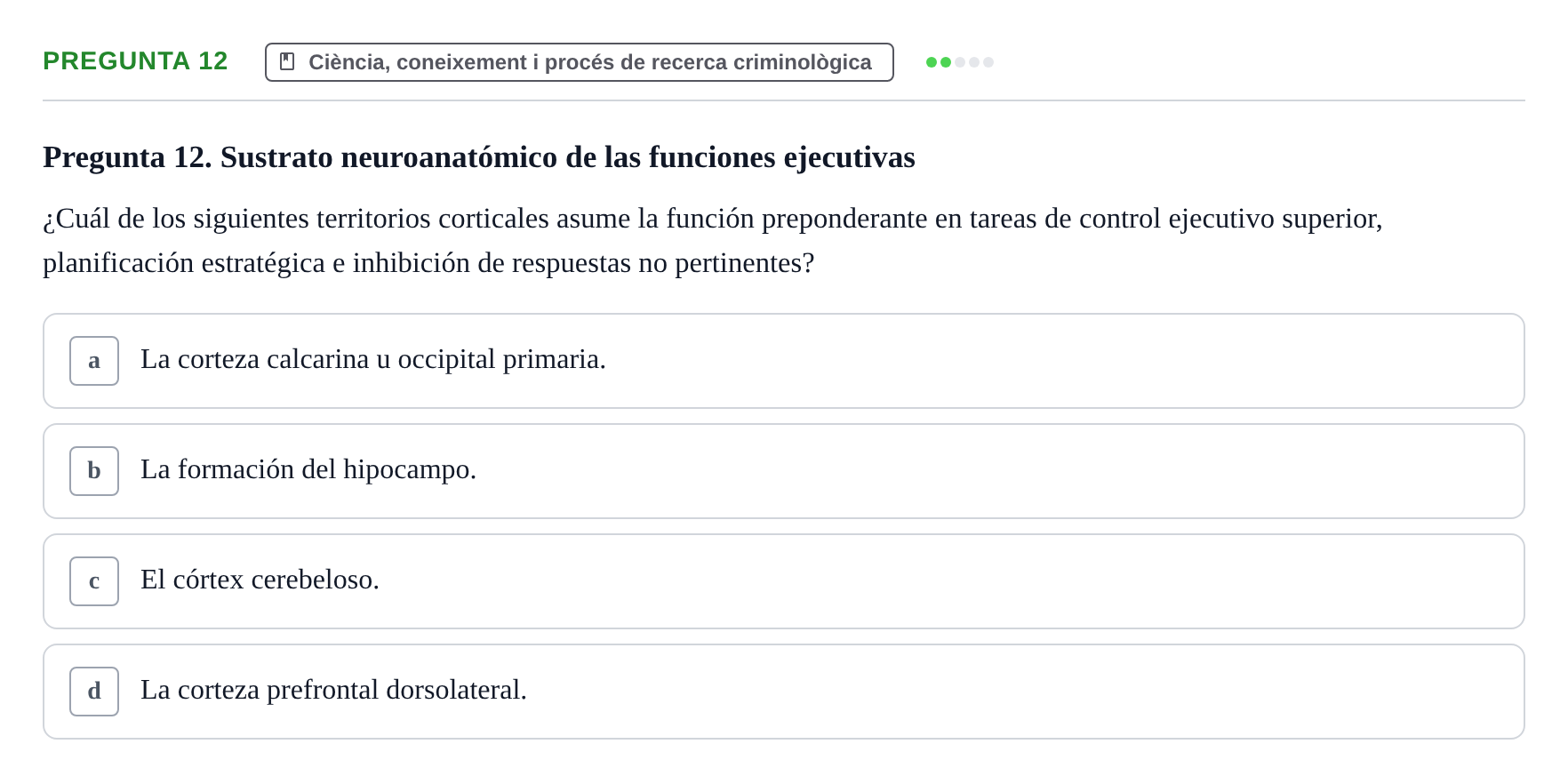 Enunciado: Pregunta 12