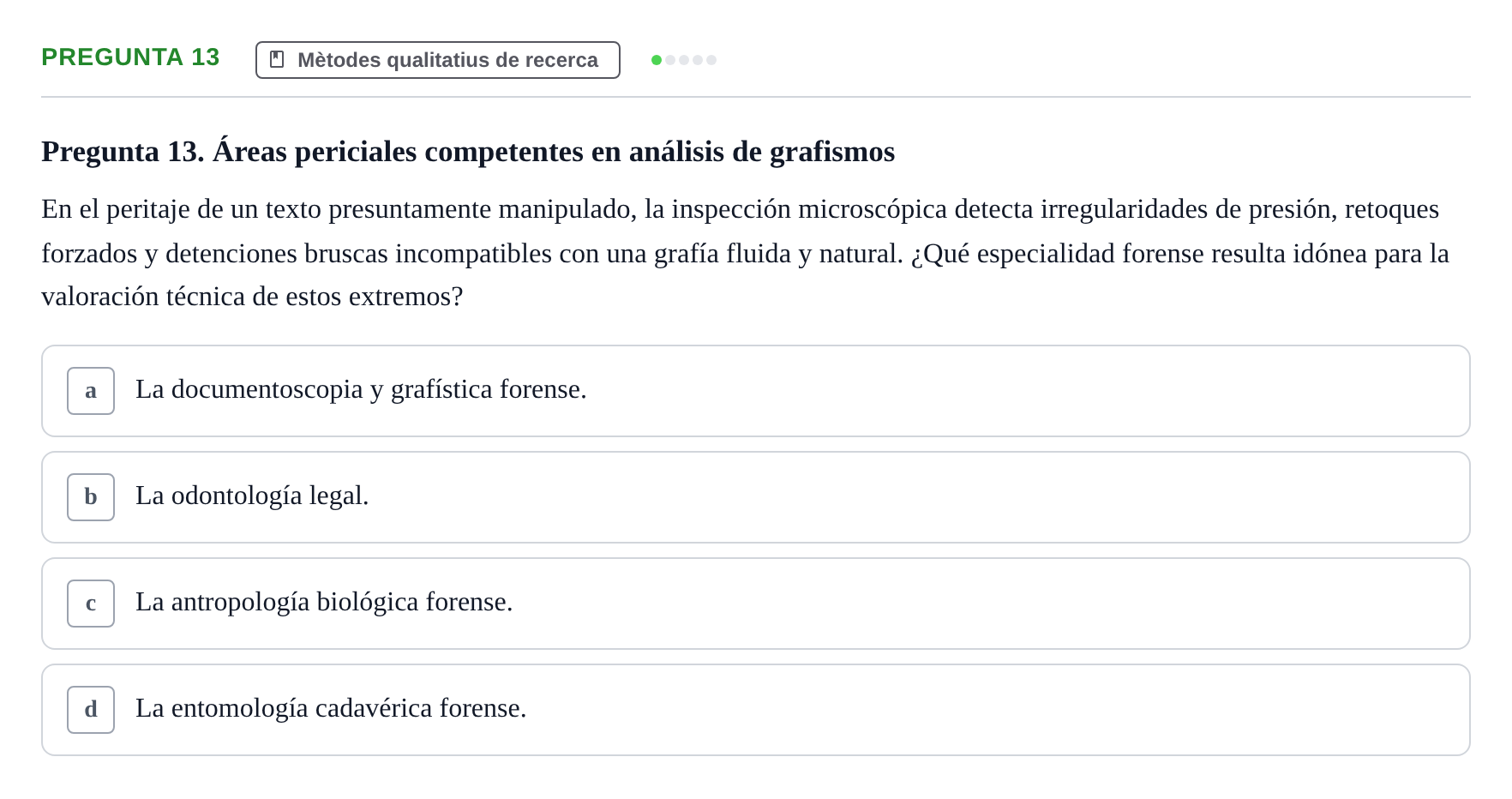 Enunciado: Pregunta 13