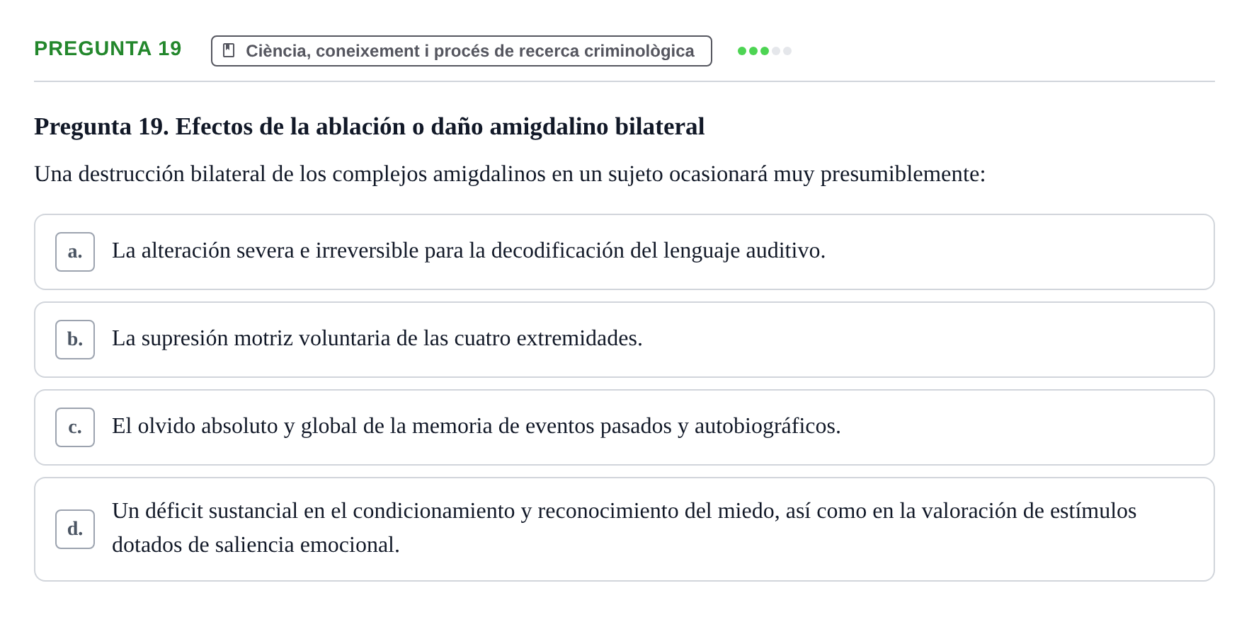 Enunciado: Pregunta 19