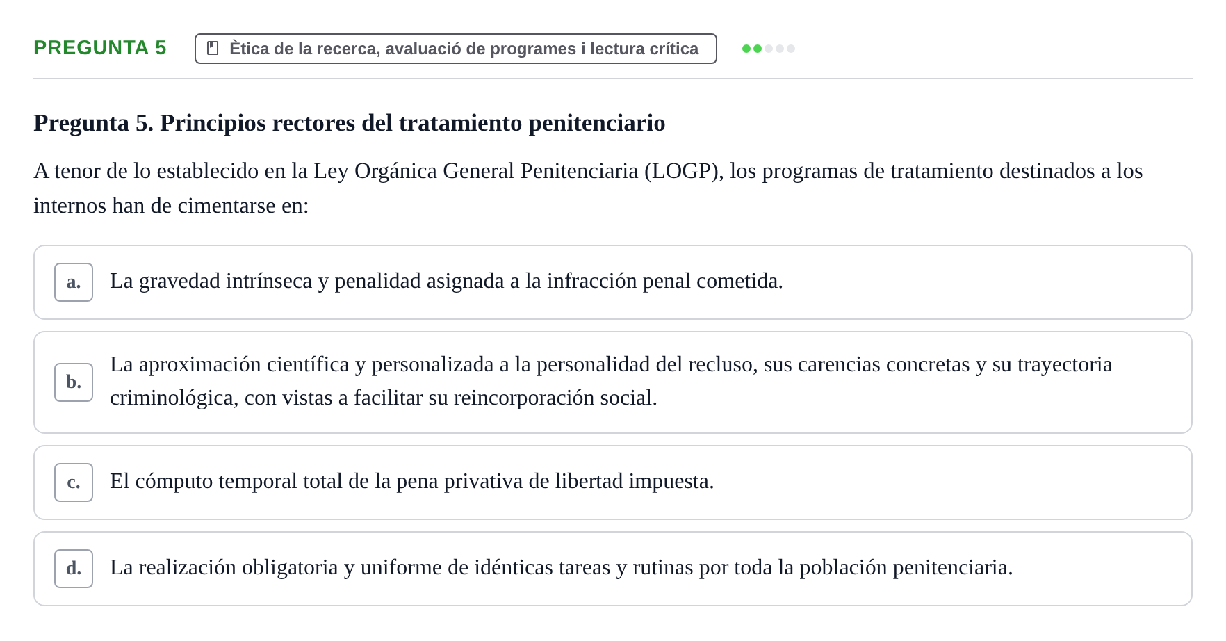 Enunciado: Pregunta 5