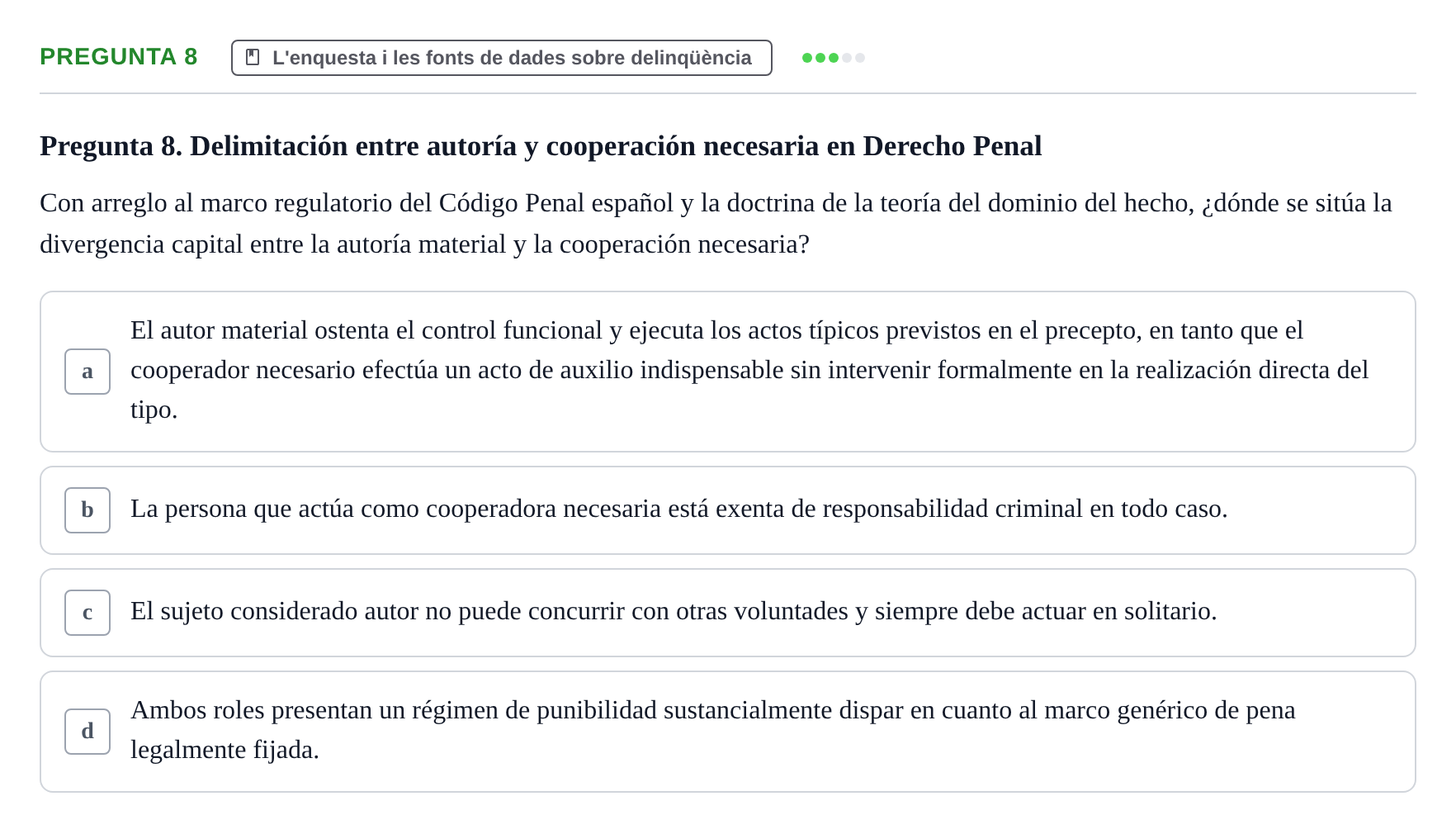 Enunciado: Pregunta 8