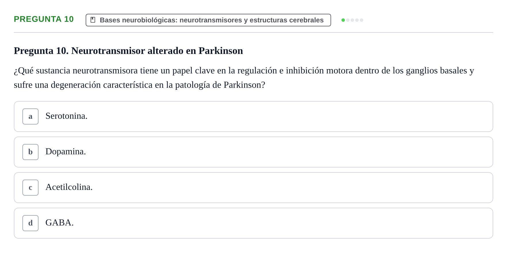 Enunciado: Pregunta 10