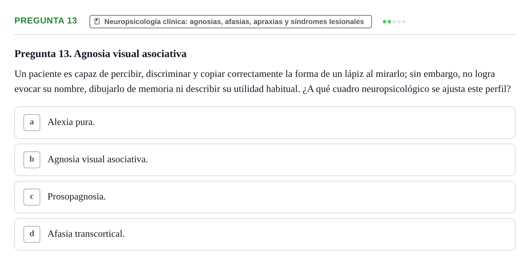 Enunciado: Pregunta 13