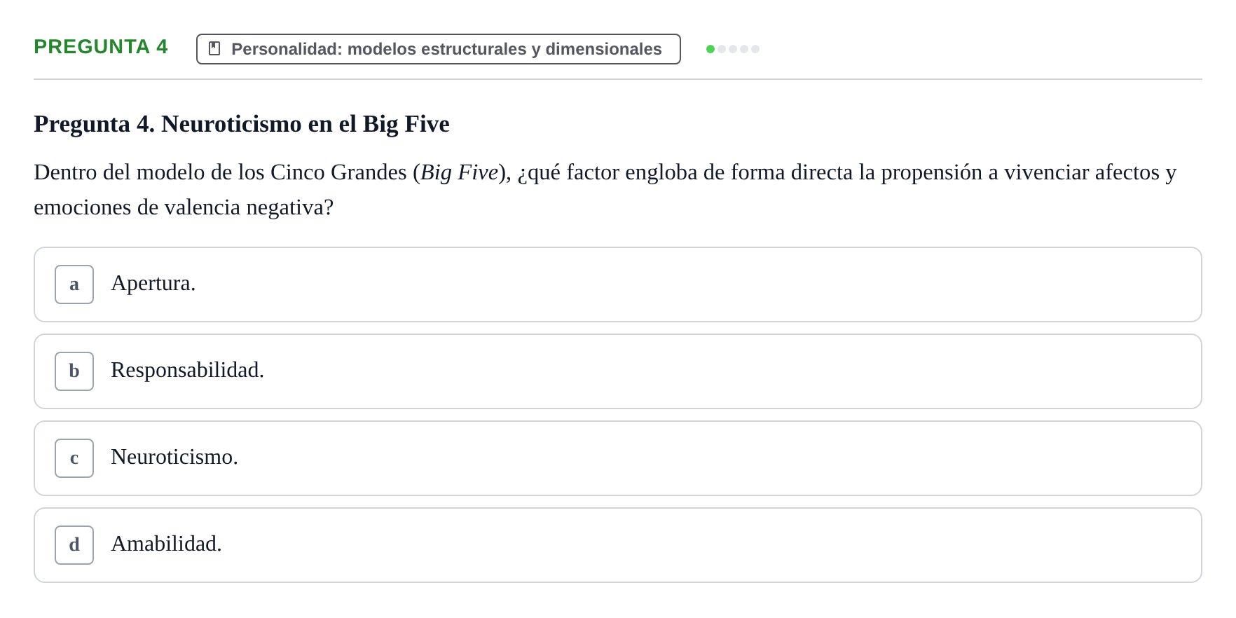 Enunciado: Pregunta 4