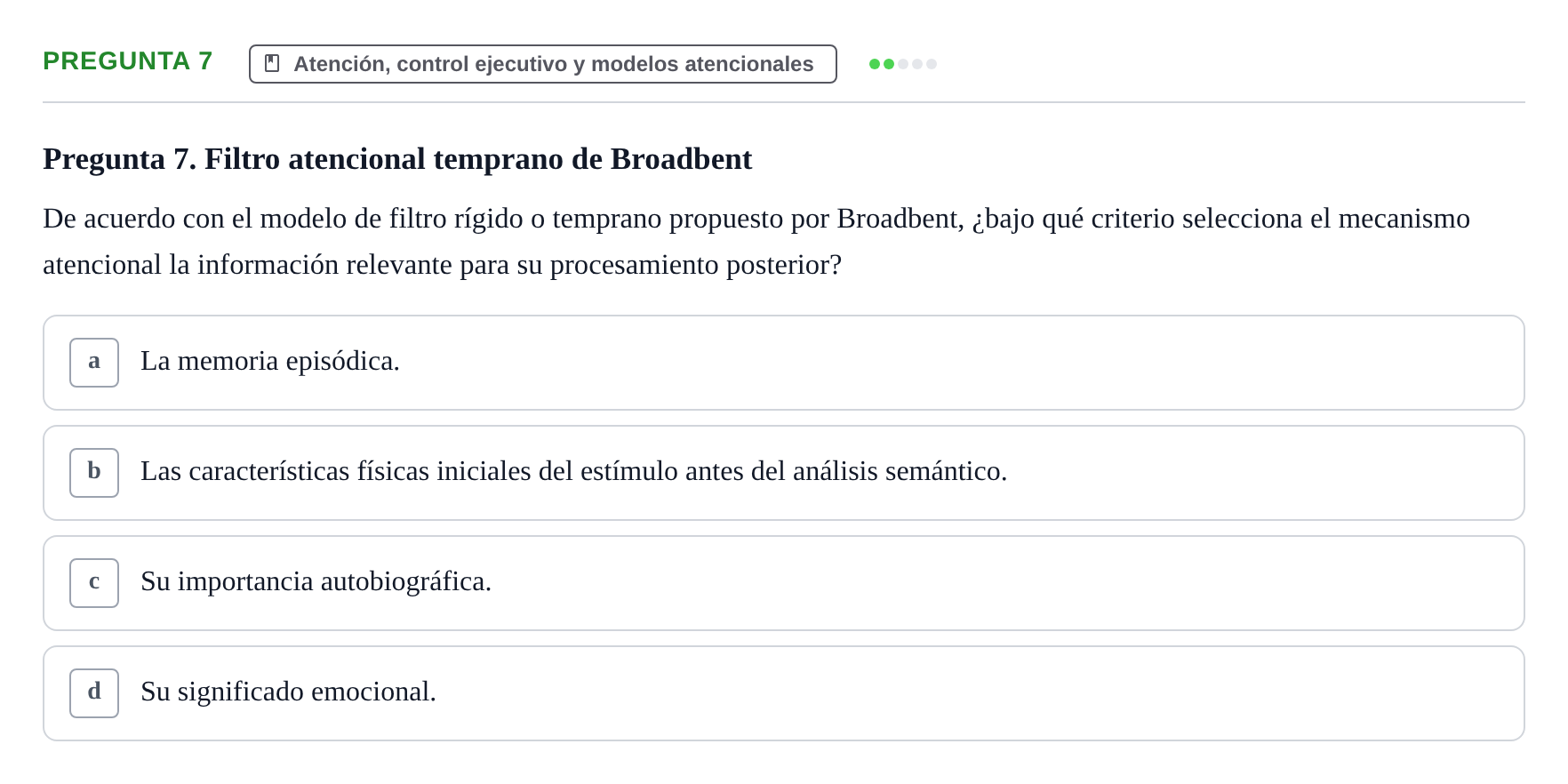 Enunciado: Pregunta 7