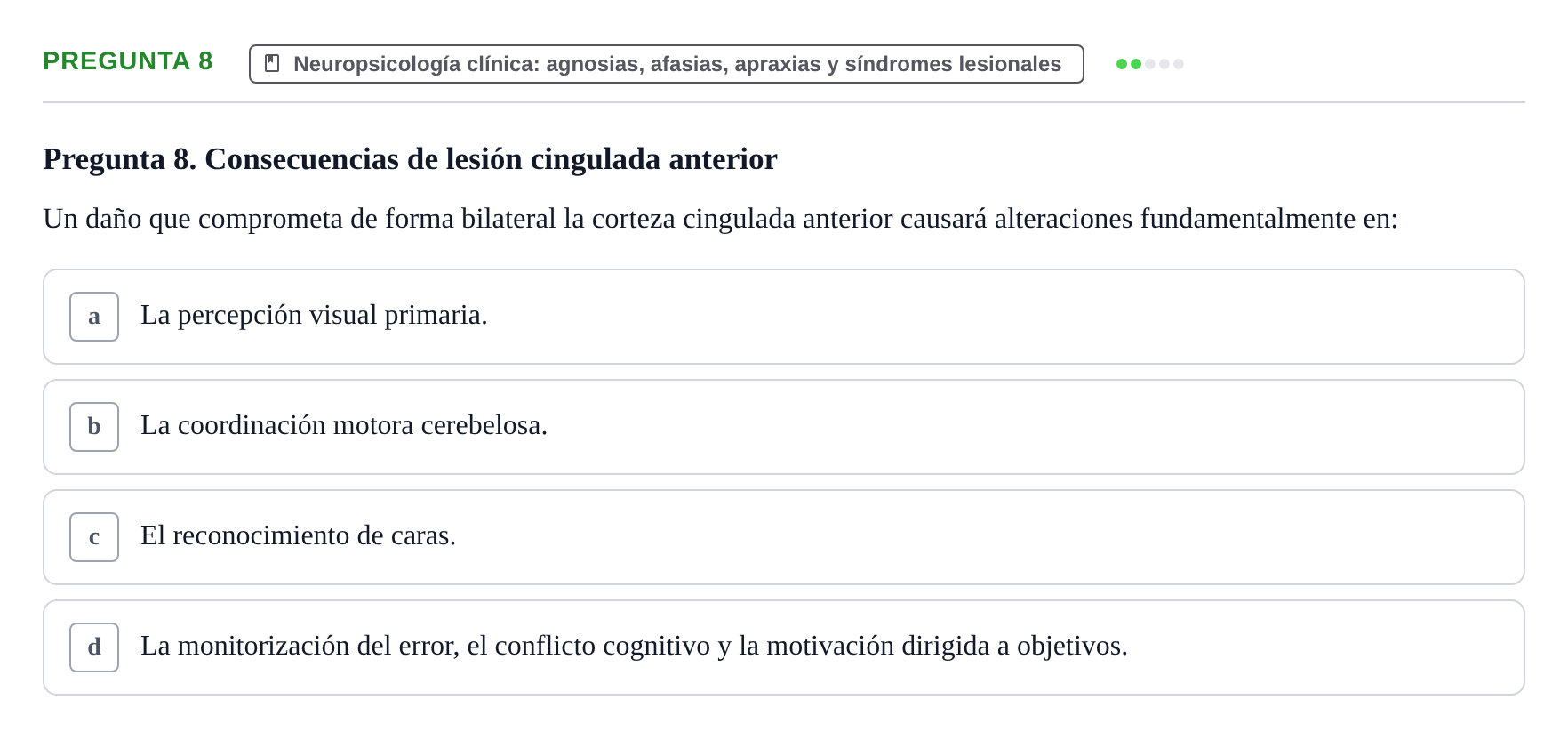 Enunciado: Pregunta 8