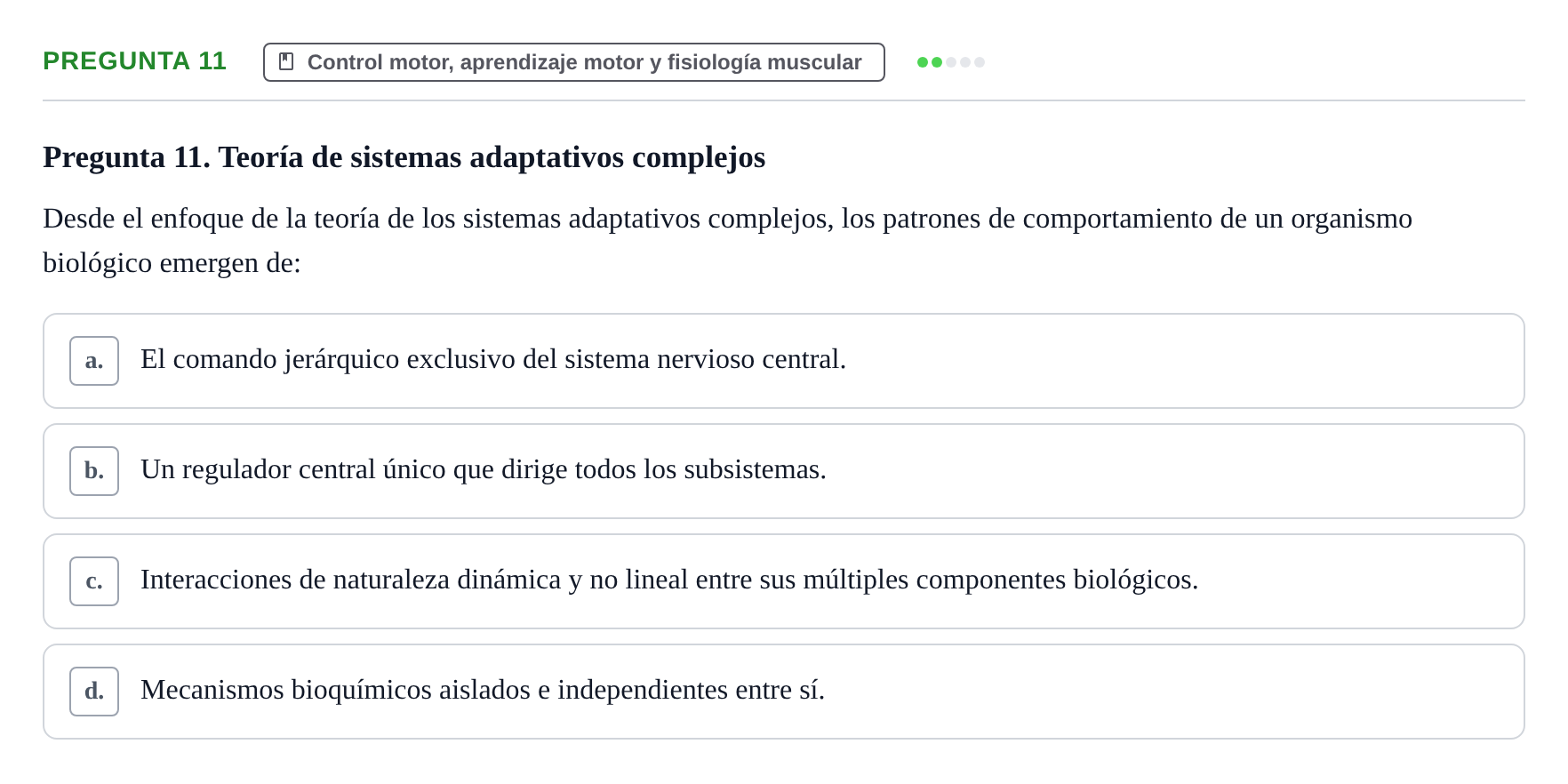 Enunciado: Pregunta 11